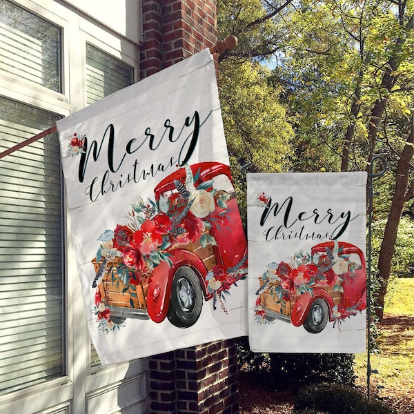 Christmas Flag, Holiday Flag, Merry Christams Flags, Santa Flags, Welcome Flags, House Flags, Garden Flags, Holiday Outdoor Decor, Santa Cam