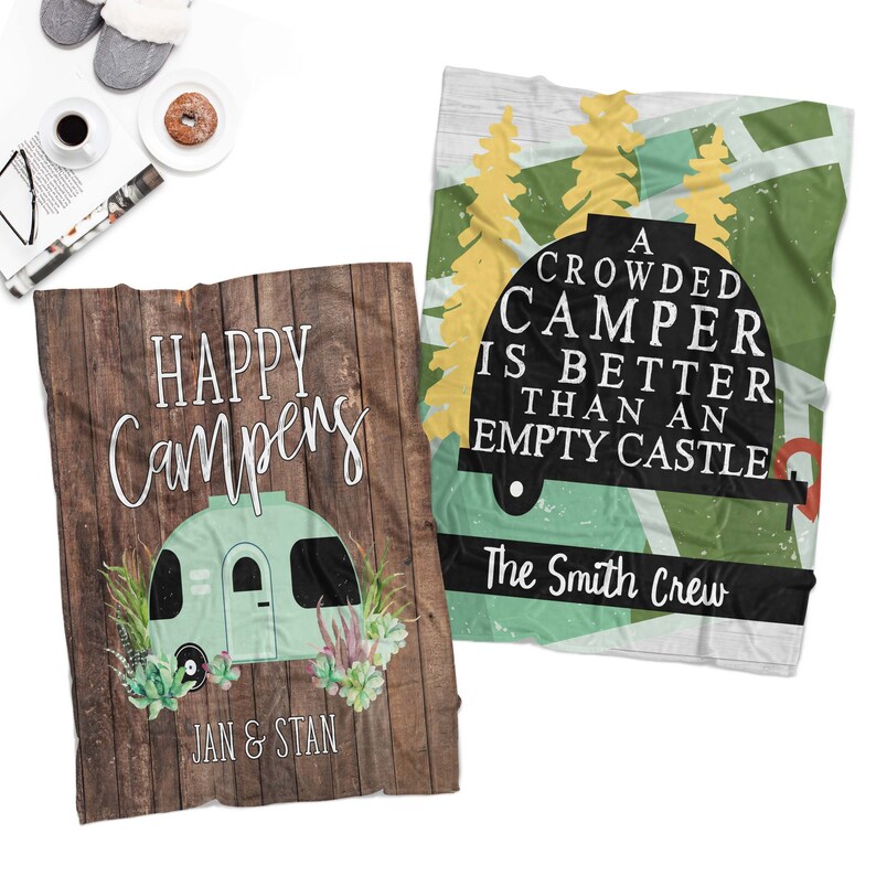 Camping Gift Blankets Personalized Motorhome Blanket Custom Etsy
