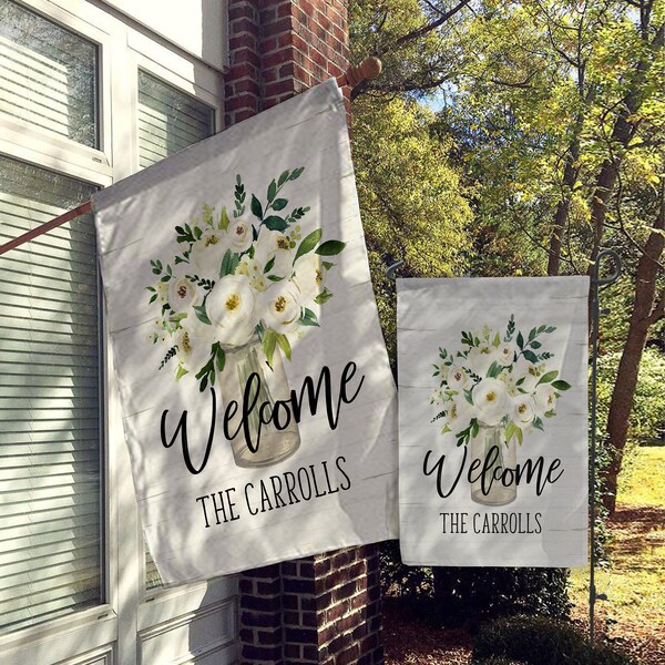 Personalized Garden Flags, Custom Garden Flag, Monogram Flag, Personalized House Flags, Harvest Farmhouse Decor, Yard Decor, Outdoor Decor