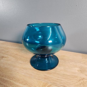 Blue Glass Chalice Vase image 1