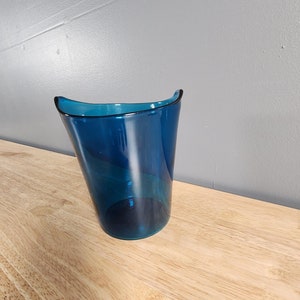 Blue Glass Bowl Vase image 1