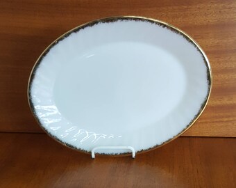 Large Anchor Hocking Fire King Milk Glass Serving Platter