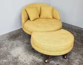 Adrian Pearsall Havana Chair with Ottoman (Please Read Shipping Info in Description)