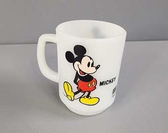 Vintage Anchor Hocking Mickey Mouse Disneyland Coffee Mug
