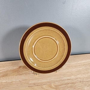 Vintage Ekco Eterna Stoneware Canoe Pattern 7.25 Saucer Plate image 1