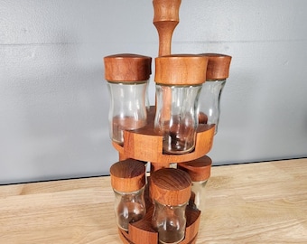 Digsmed Denmark. Teak Spice Rack, Danish Design 1960s. Teak and