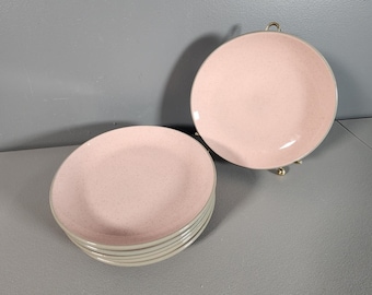 One Harkerware Pink and Gray 7.5" Plate Multiples Available