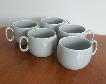 Set of 5 W. S George Ranchero Gray  Coffee Mugs