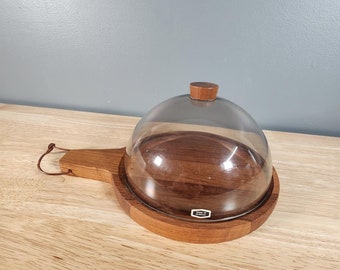 Danish Modern Lidded Teak Tray