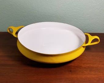 Dansk Kobenstyle Yellow Enamel Paella Pan