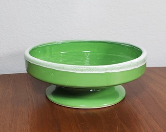 Green Pedestal Bowl