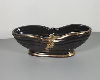 Gold and Black Planter Vase