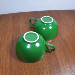Set of 2 Homer Laughlin Rhythm Green Tea Cups image 3