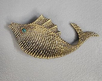 Vintage Brass Fish Trinket Dish