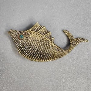 Vintage Brass Fish Trinket Dish image 1