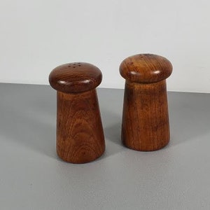 Teak Salt and Pepper Shakers