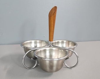Retro Stainless Condiment Set