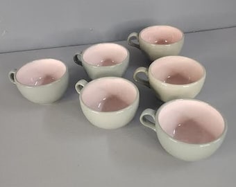 One Harkerware Pink and Gray Mug Cup Multiples Available