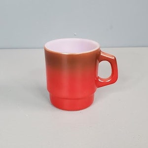 Fire King Anchor Hocking Red Ombre Mug