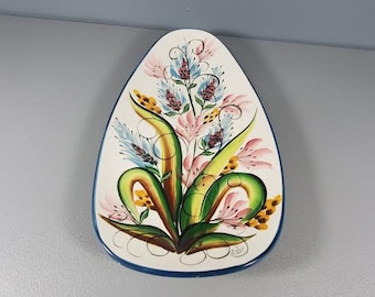Holland Mold Hand Painted Pottery Art Dish