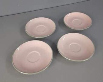 One Harkerware Pink and Gray Saucer Plate Multiples Available