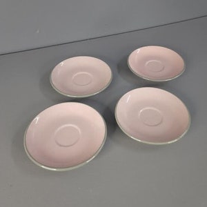 One Harkerware Pink and Gray Saucer Plate Multiples Available