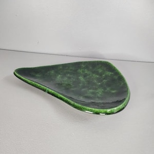 Large Green Ceramic Pottery Dish