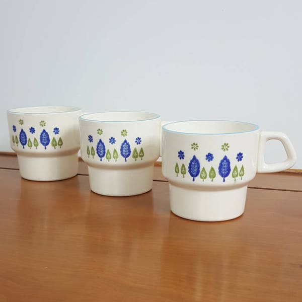 Set of 3 Swiss Chalet Mugs by Marcrest Stetson