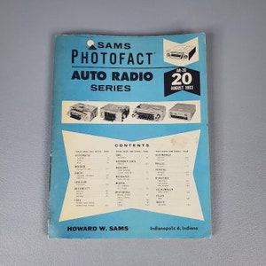 Sams Photofact Auto Radio Book Aug. 1963