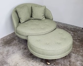 Adrian Pearsall Havana Chair with Ottoman (Please Read Shipping Info in Description)