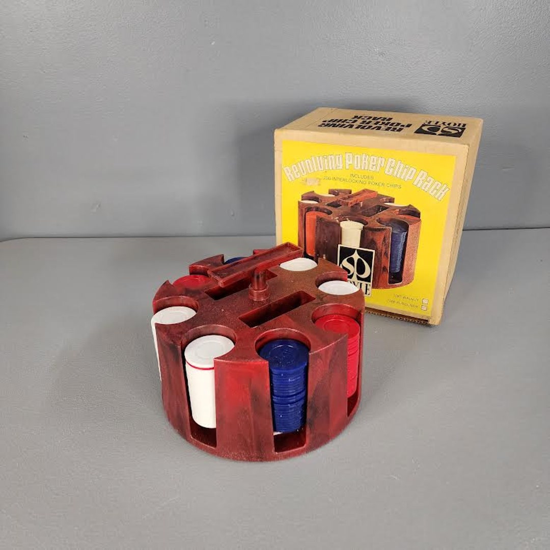 NOS Vintage Revolving Poker Chip Rack Etsy