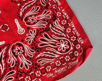 Vintage Key Work Clothes Red Bandana RN 17754 - Etsy