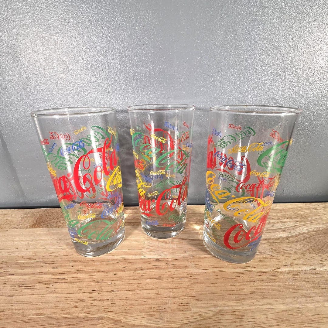 Cola Example Indiana Vintage Coca Cola Indiana Glasses Set of 3 - Etsy