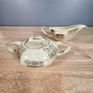 Vernon Ware Raffia Sugar And Creamer