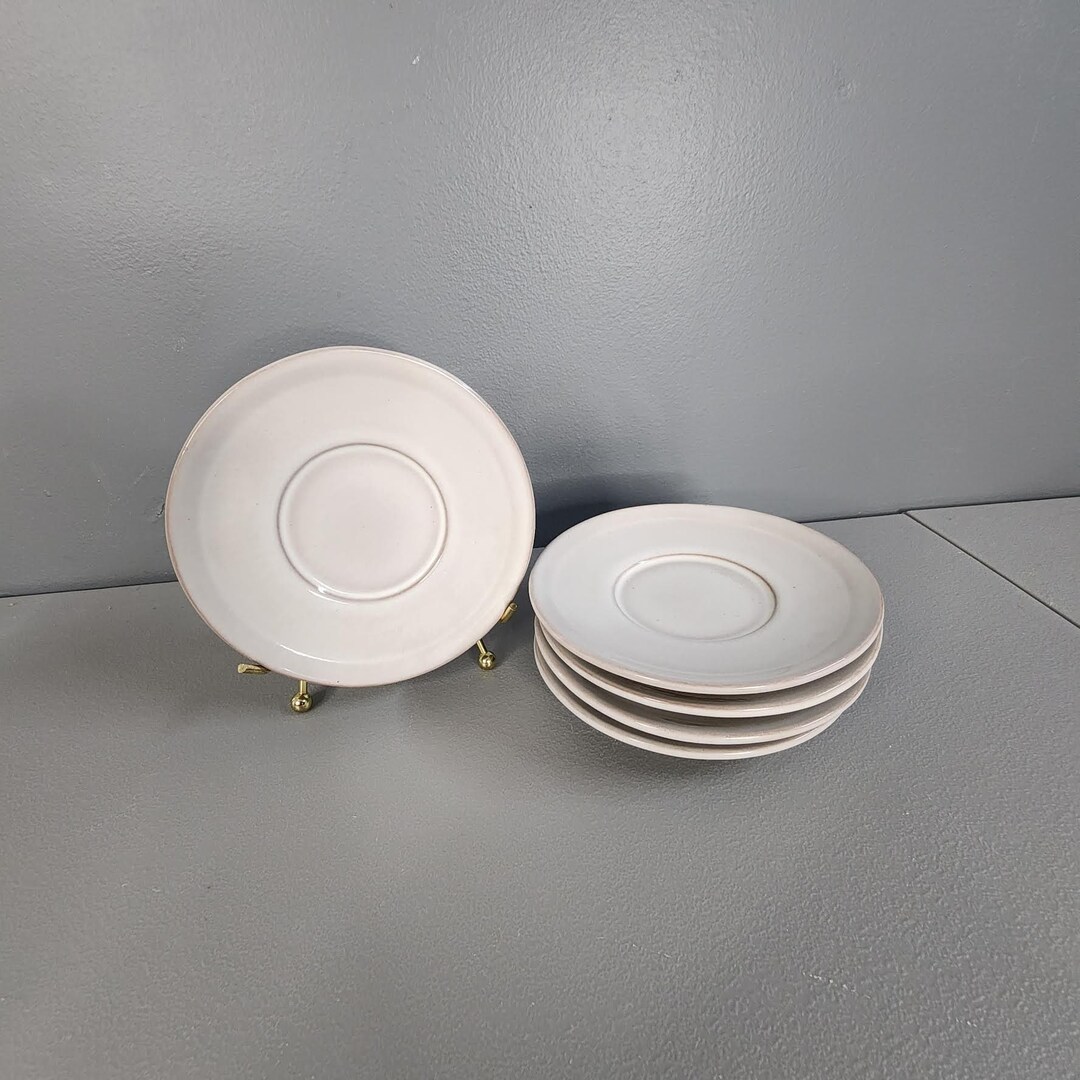 One Frankoma Pottery White Saucer Plate Multiples Available Etsy