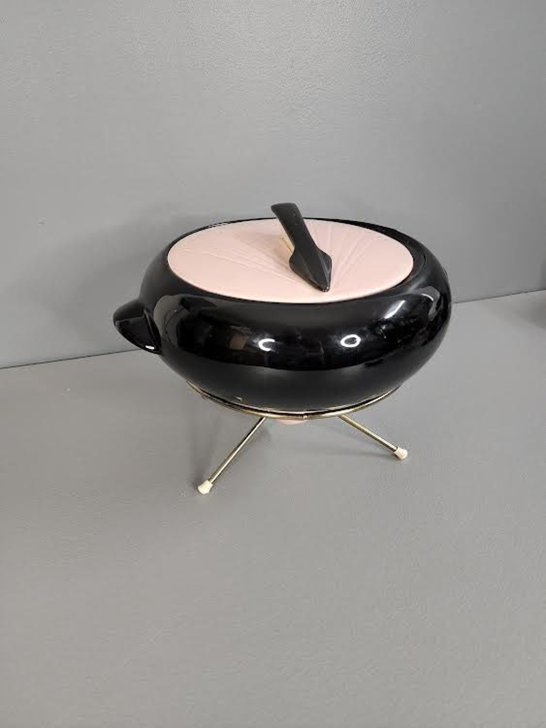 Kenwood Pottery Pink Sun Dial Chafing Dish W/ Stand Etsy