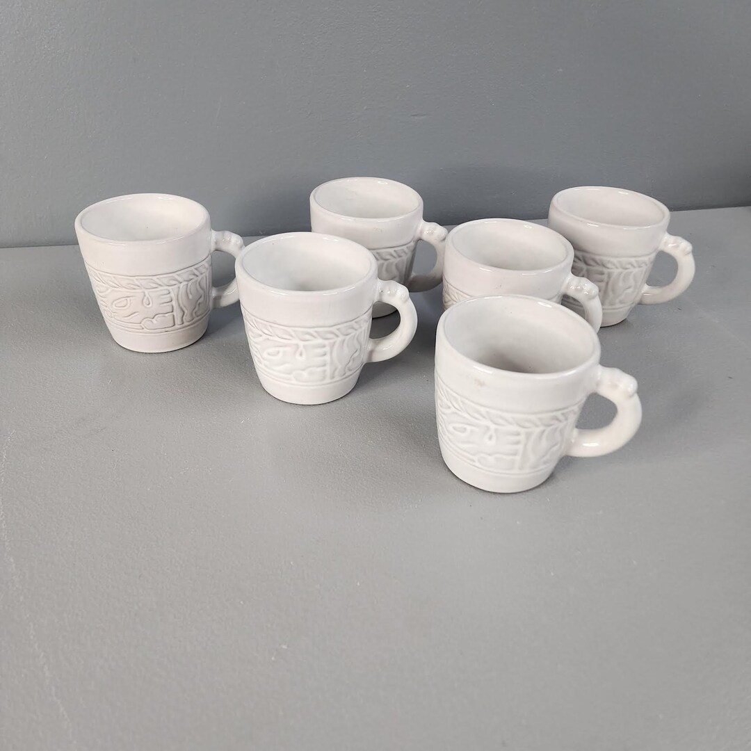 One Frankoma Pottery Mayan Aztec White Sand 7C Mug / Multiples ...