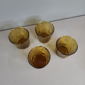 Set of 4 Decatur Glass Texglass Pinched Thumbprint Drinking Glasses image 2