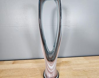 Mid Century Blown Glass Vase 18" Tall
