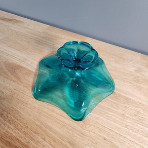 Blue Glass Pedestal Dish image 3