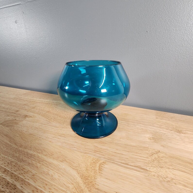 Blue Glass Chalice Vase image 1