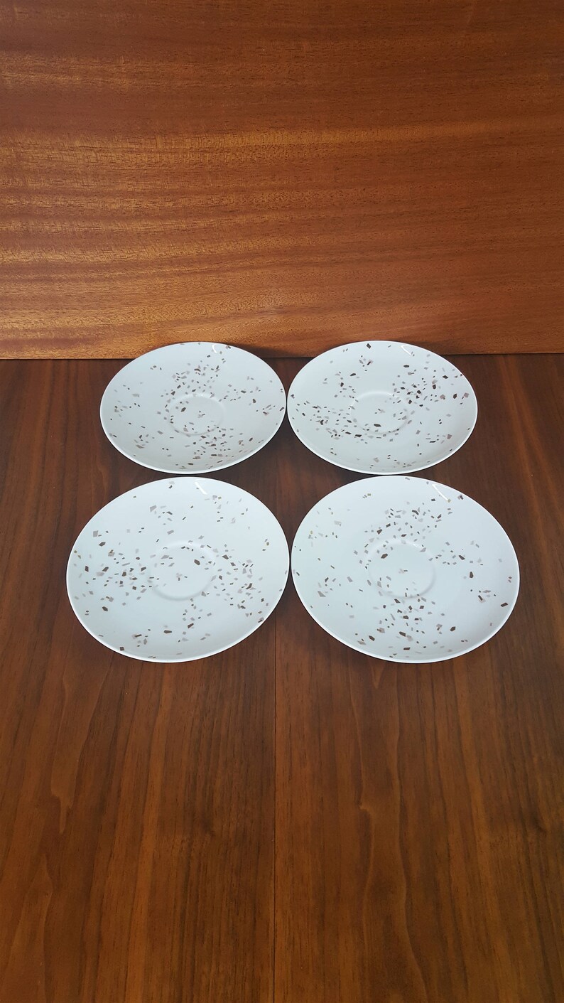 Set of 4 Raymond Loewy Confetti Design for Rosenthal Saucer Plates image 1