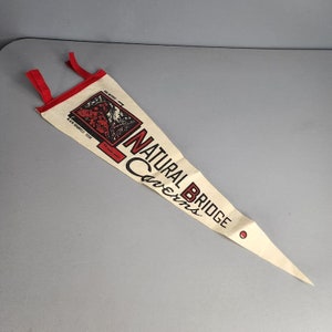 Vintage Natural Bridge Caverns Souvenir Felt Pennant Flag