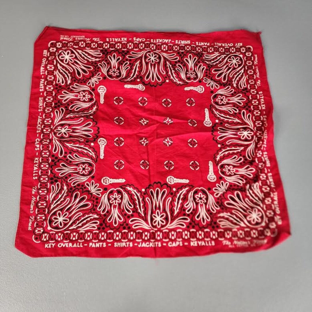 小物 60's Vintage bandanna iron cross pattern 小物 60's Vintage bandanna cross pattern 60's Vintage