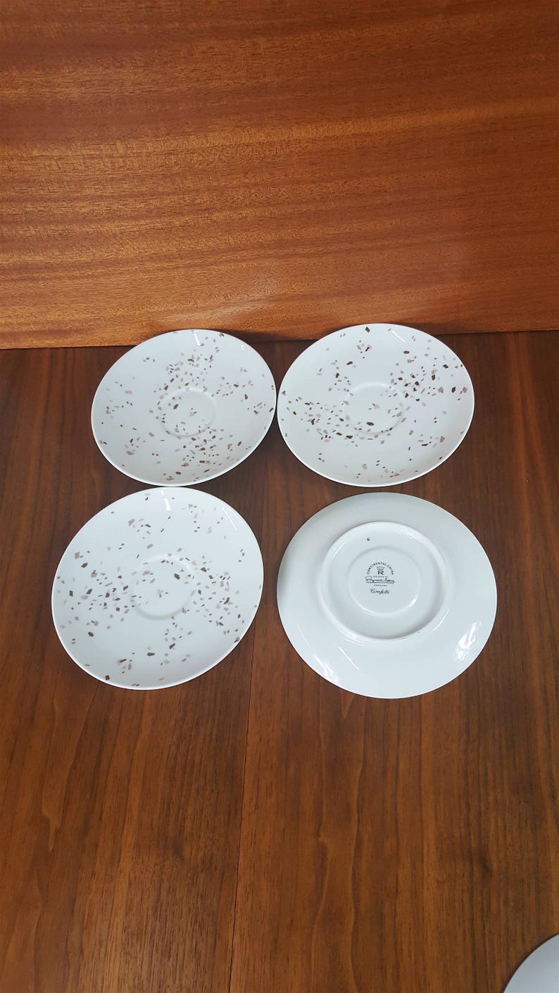 Set of 4 Raymond Loewy Confetti Design for Rosenthal Saucer Plates image 4