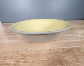 Harkerware Gray and Yellow 8.5" Bowl