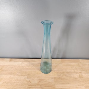 Large Blue Glass Italian Decanter Vase 19.25 Tall image 2