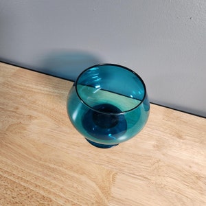 Blue Glass Chalice Vase image 2