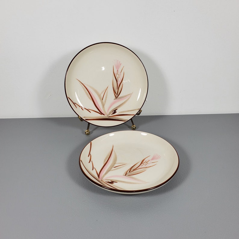 Set of 2 Winfield Dragon Flower Bread Plates image 1