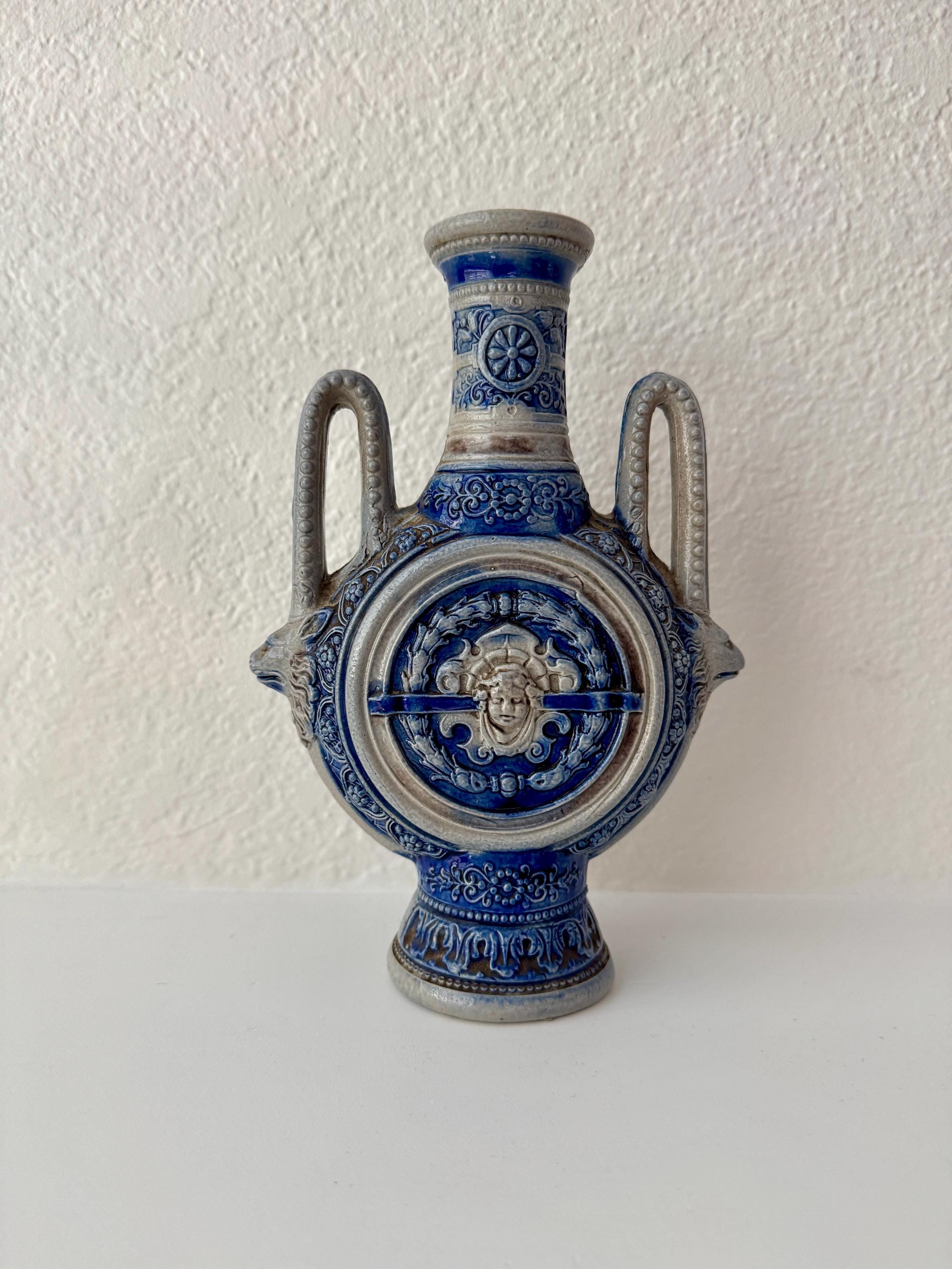 Antique German Pottery Bottle - Etsy